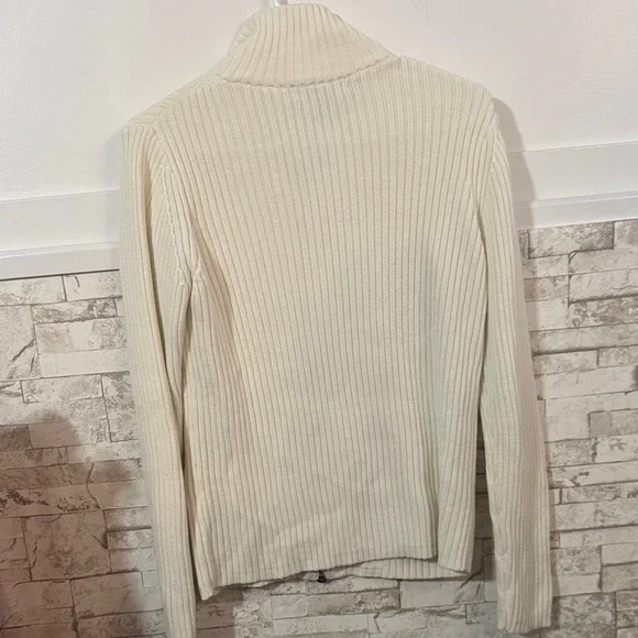 Bauer Cream Ribbed Zip-Up Sweater - Picture 5 of 5